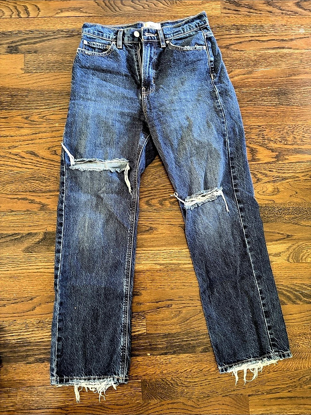 Urban outfitters BDG distressed Straight Leg Jeans with raw hem.